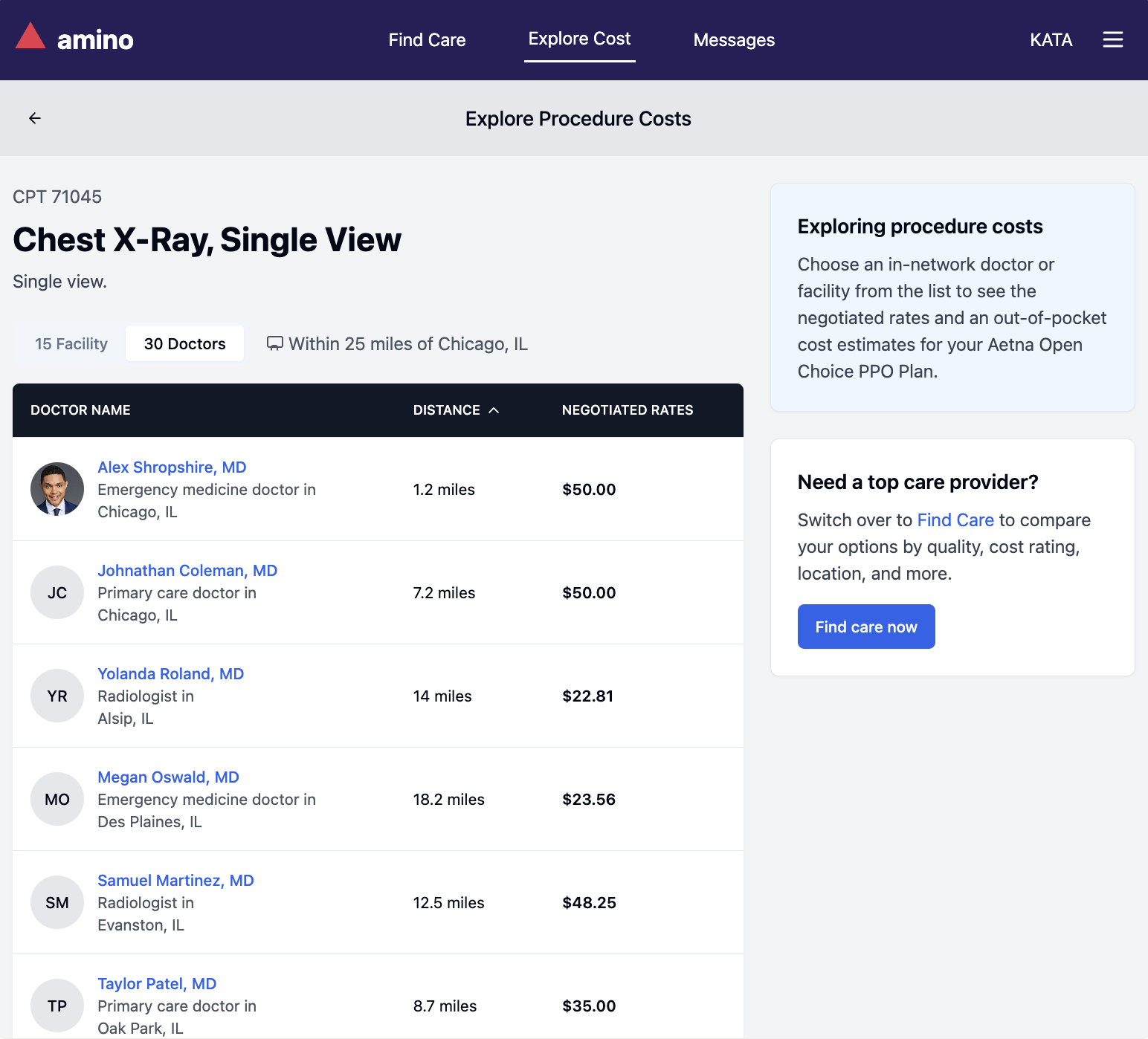 TIC UI Explore options